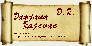 Damjana Rajevac vizit kartica
